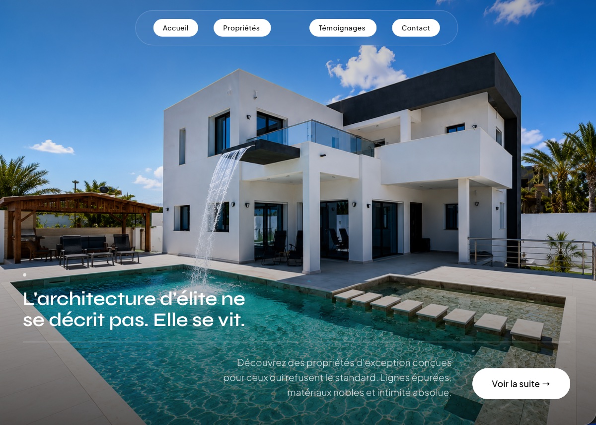 Réalisation NEXUS — site immobilier de prestige Maison Élévation